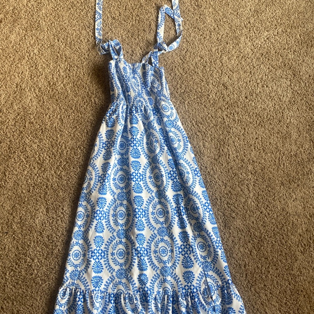 blue crystal dress